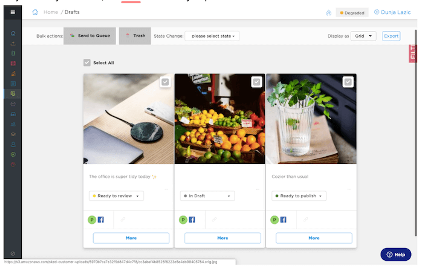 Proceso de Aprobación de Instagram - Imágenes Programadas en Google Docs - Sked Social