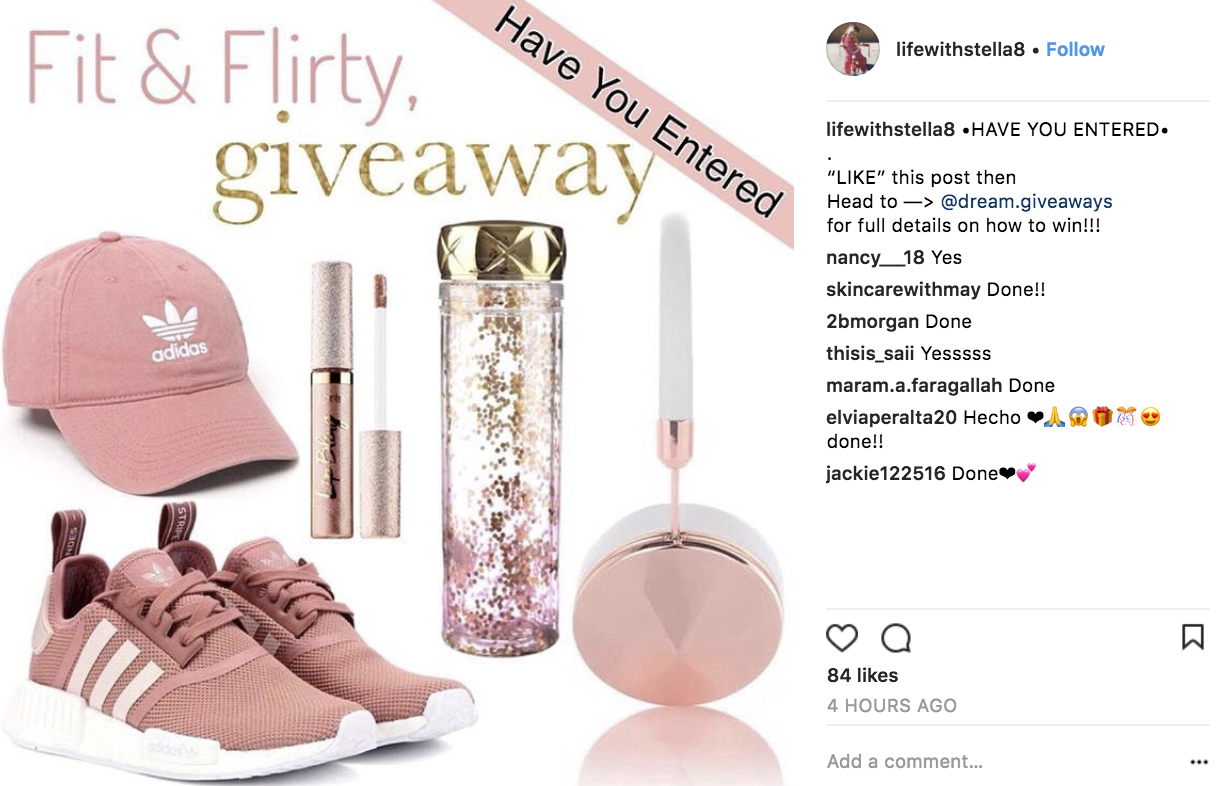 sorteo en bucle de Instagram