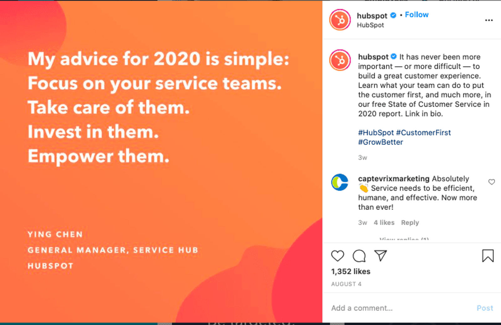 Team quote example.