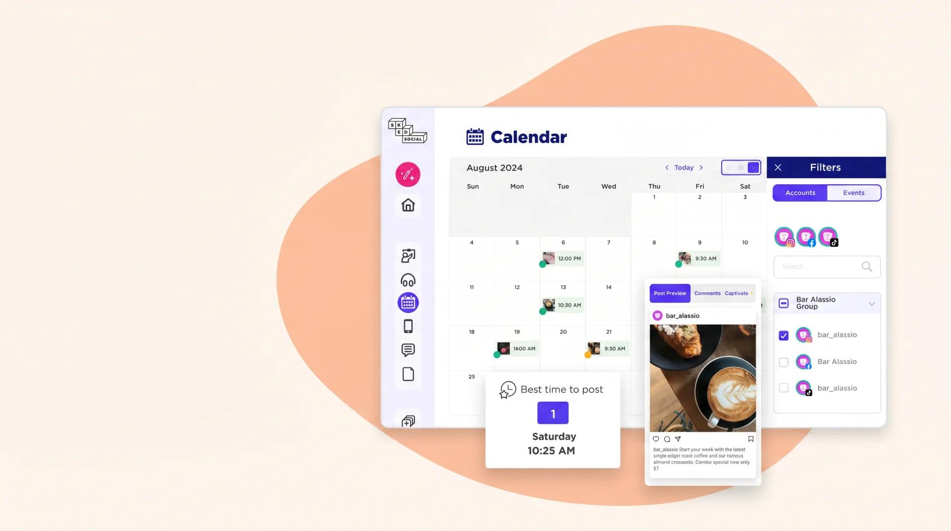 Sked vs Meta Business Suite — Sked multi-channel scheduler.