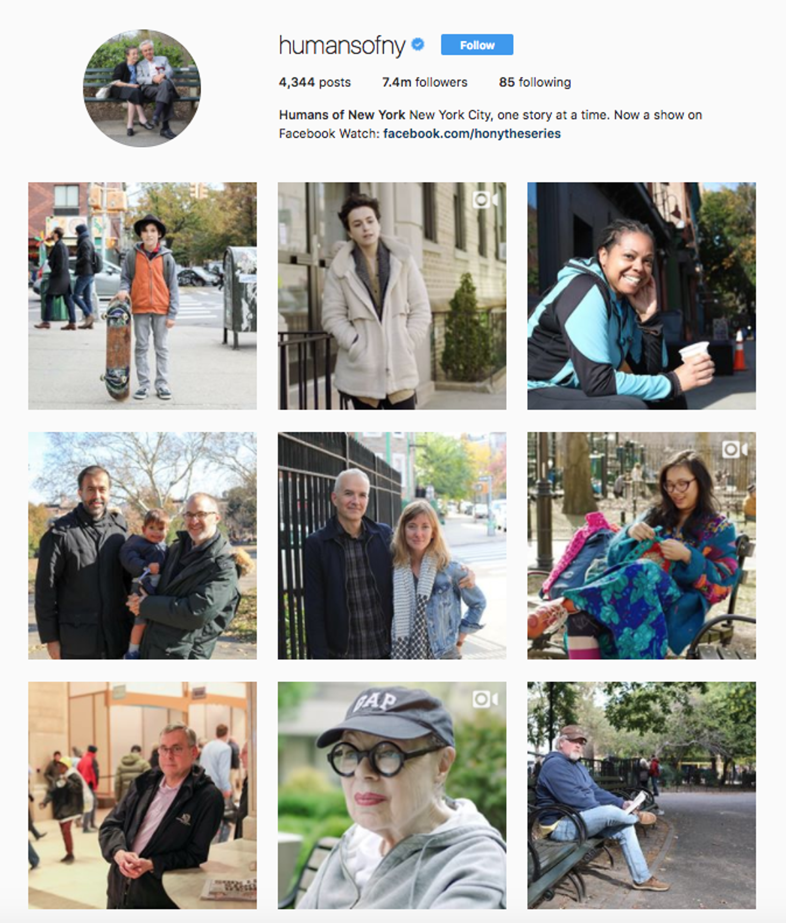 Instagram Brand - Humans of New York - Sked Social