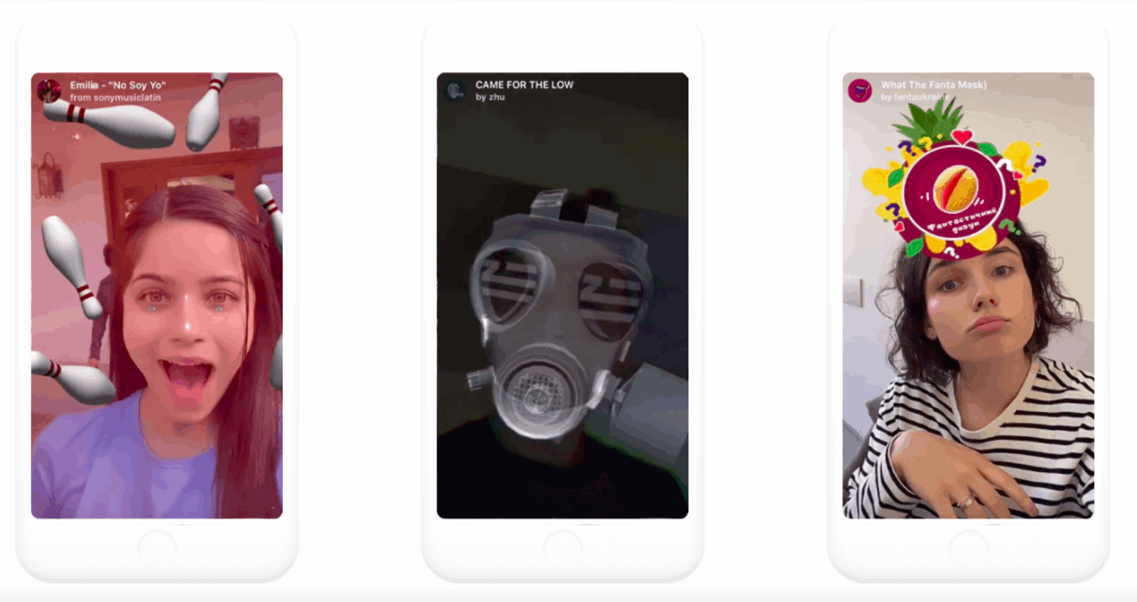 Instagram lenslist example.