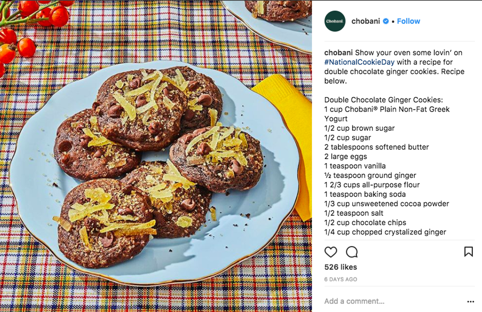 Ideas de publicaciones de Instagram - Chobani - Sked Social