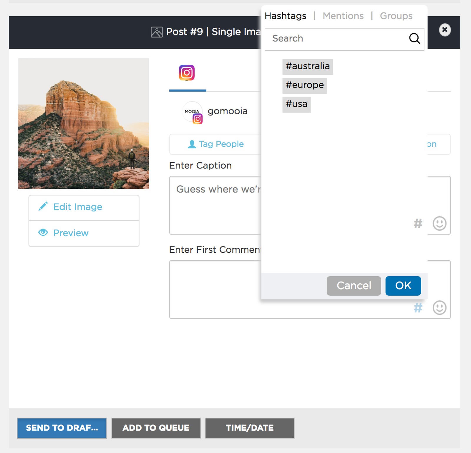 Servicios de gestión de Instagram - Gestor de Hashtags - Sked Social