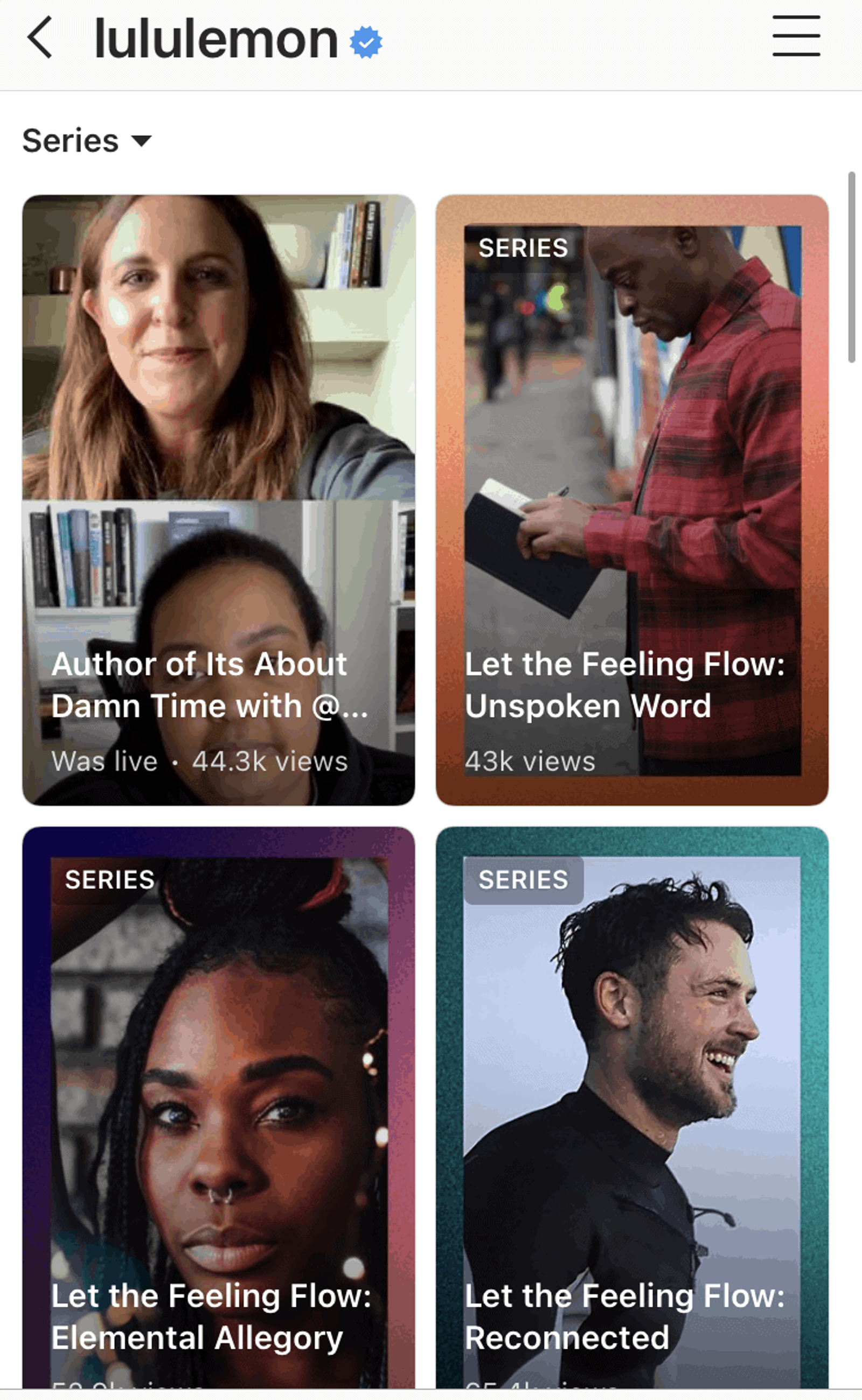Example of an IGTV video.