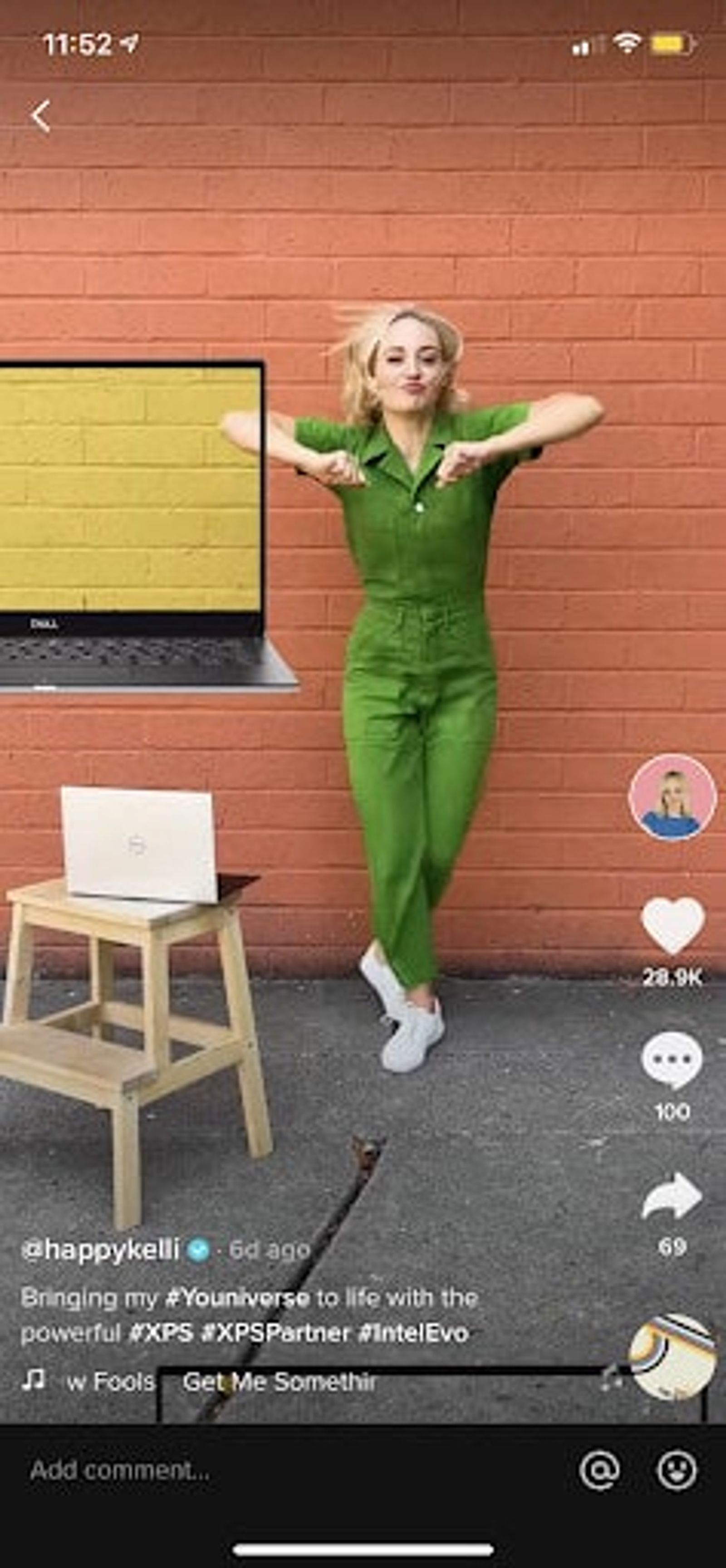 Happy Kelli dancing on her TikTok