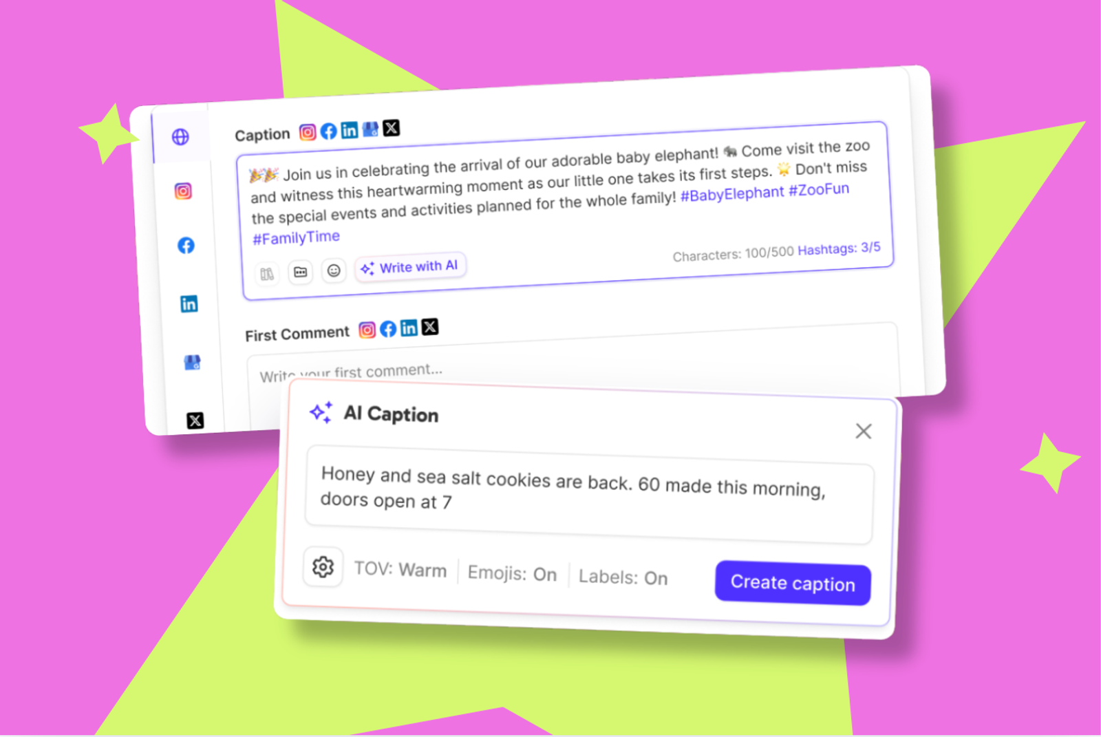 Sked Social AI captions