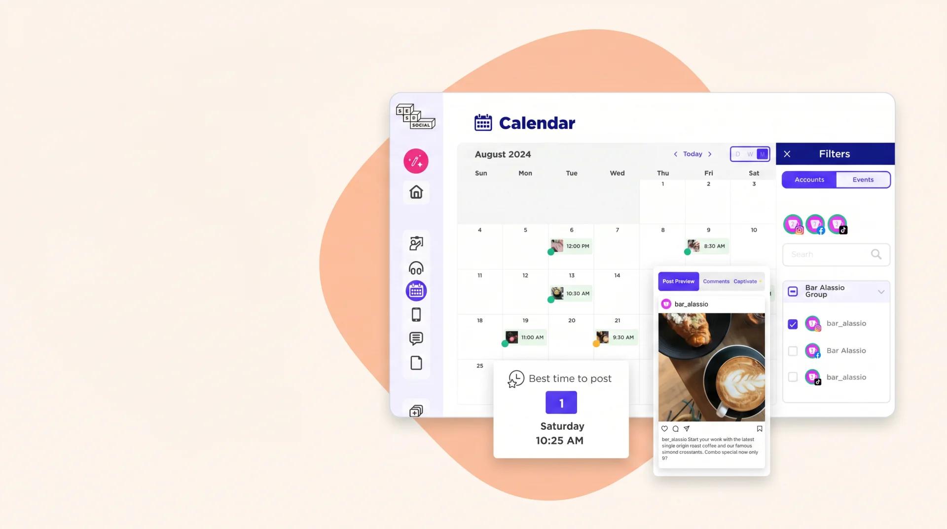 Sked vs Later — Sked content calendar.