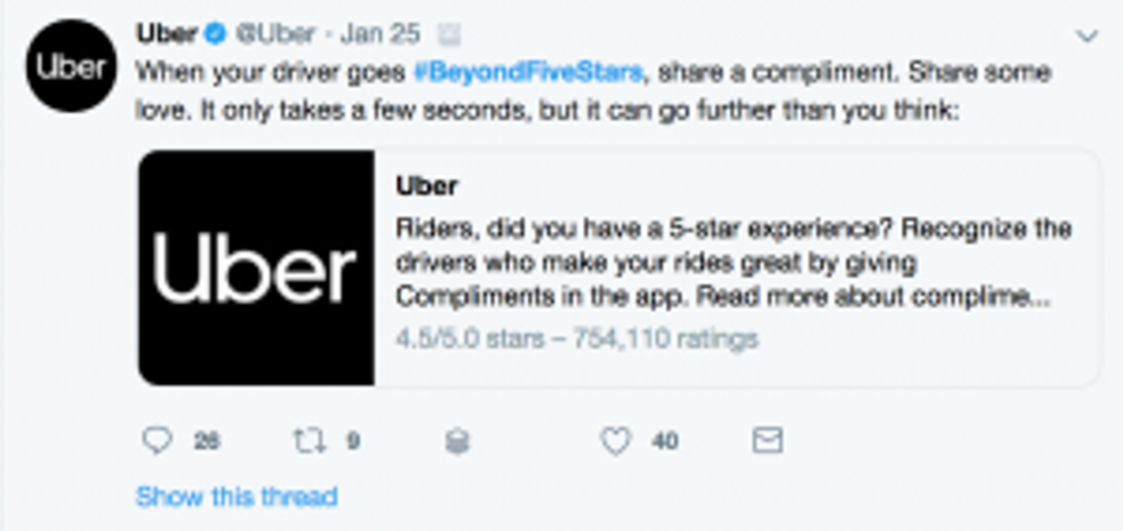 Las 8 Mejores Campañas de Redes Sociales de 2018 - Uber - Sked Social