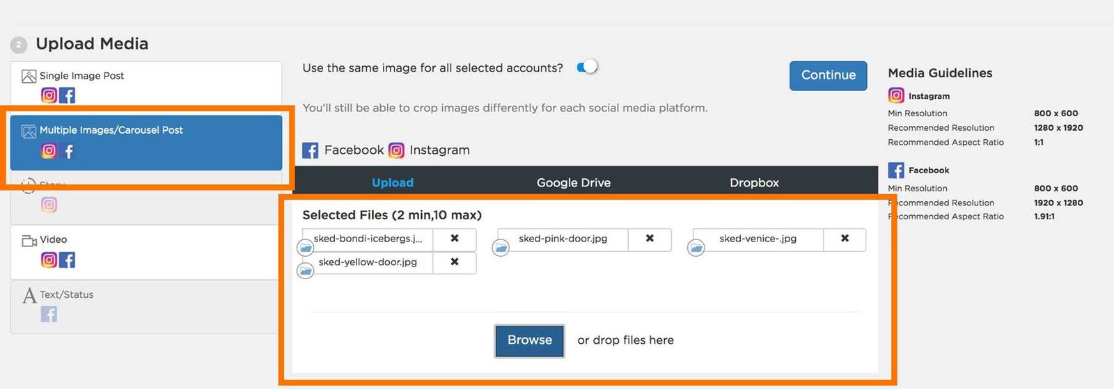 Cómo Publicar Varias Imágenes en Instagram - Sked Social