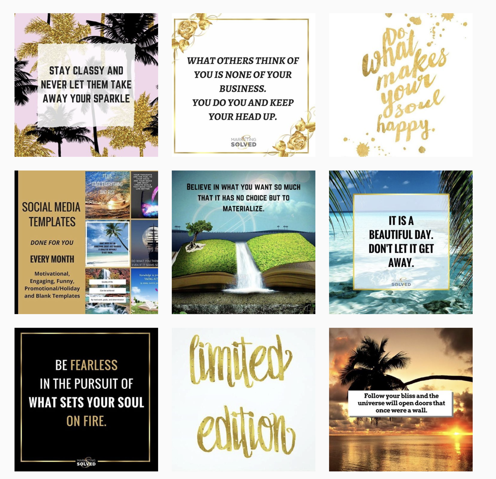 Ideas de Feed de Instagram: Marketing Solved - Schedugram