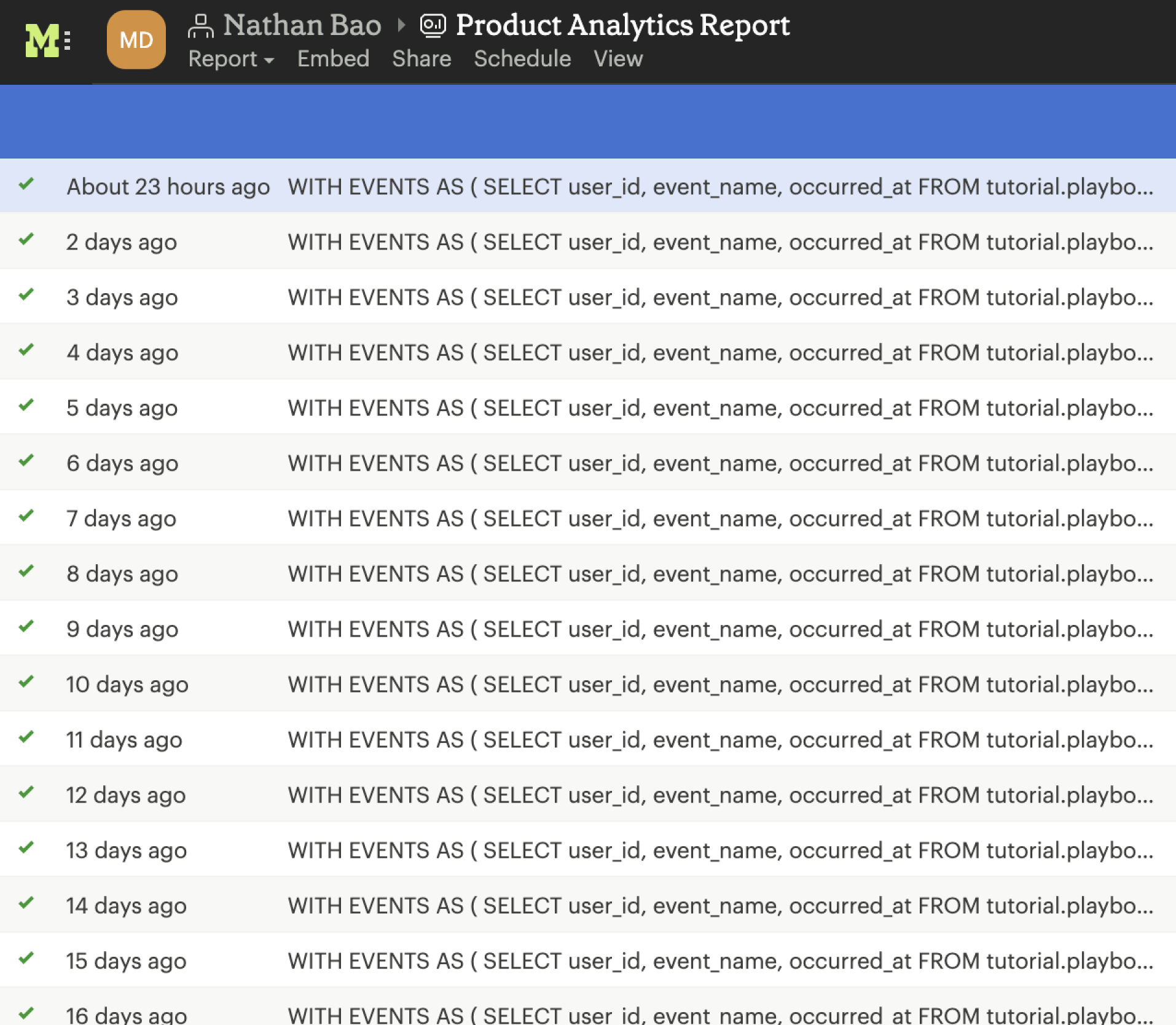Answer any Question with SQL | Mode