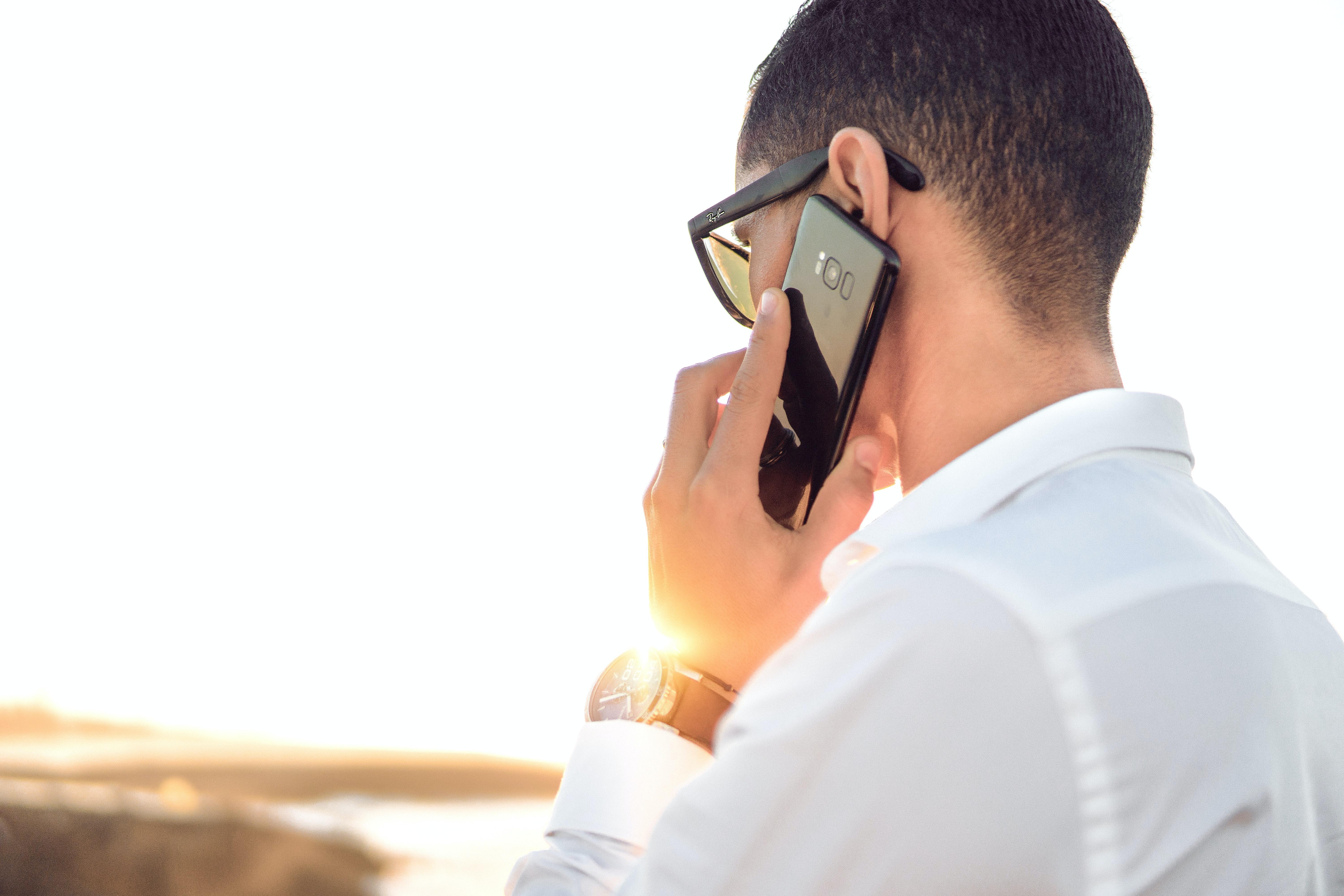 Person talking on phone.