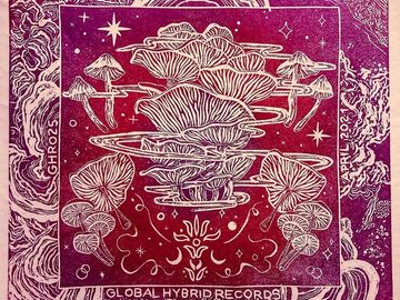 Fungi — diseño en xilografía - 1