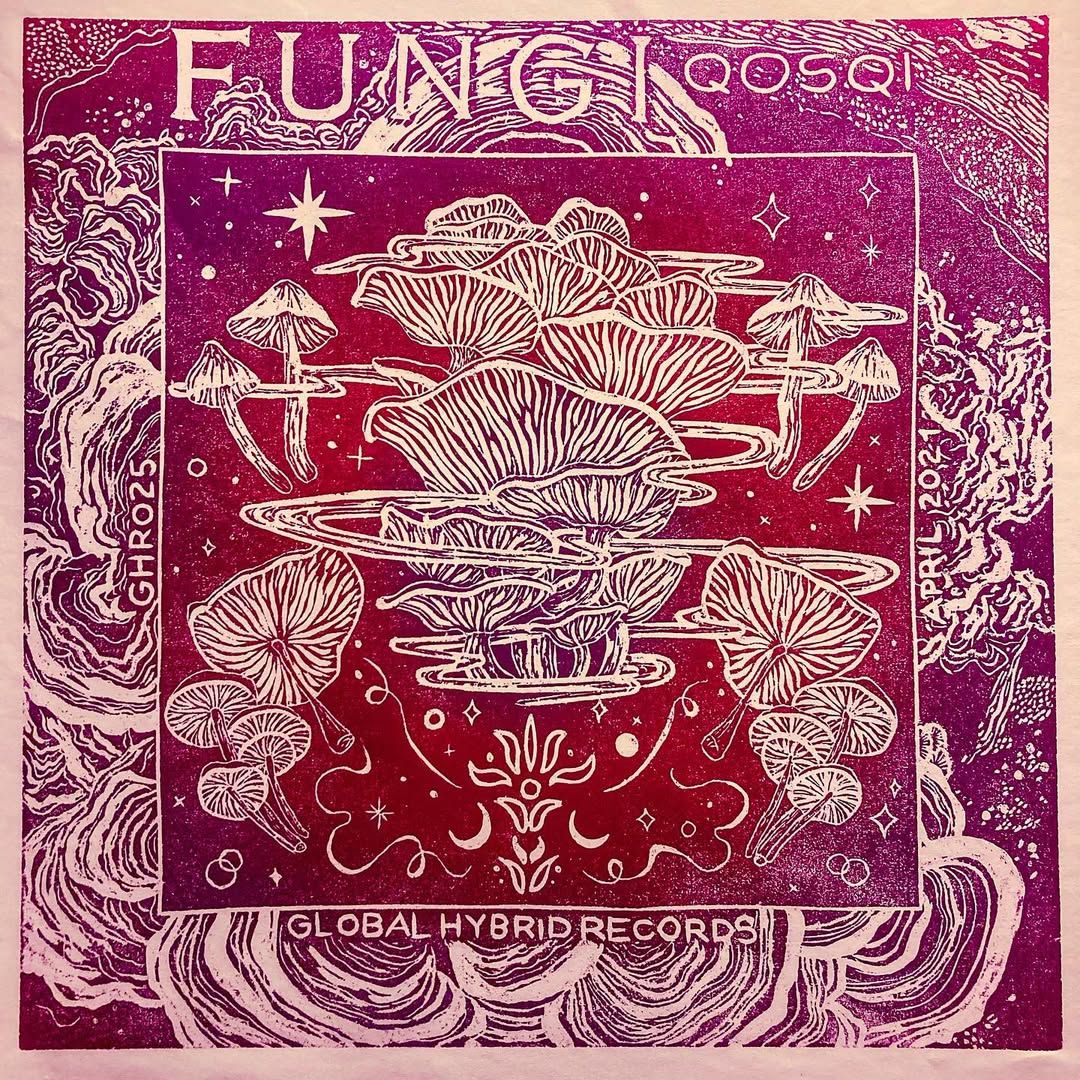 Fungi — diseño en xilografía - 1