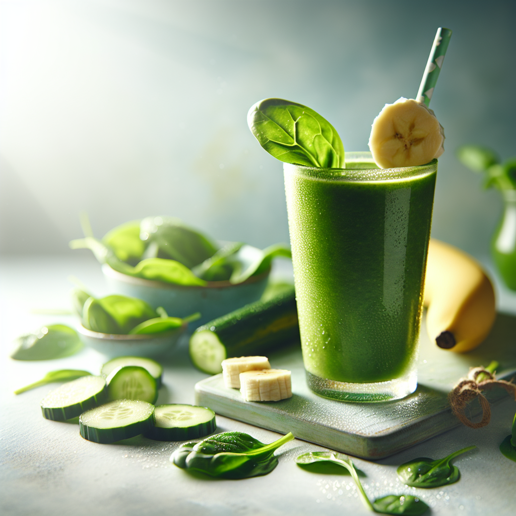 Vibrant Green Superfood Hydration Smoothie