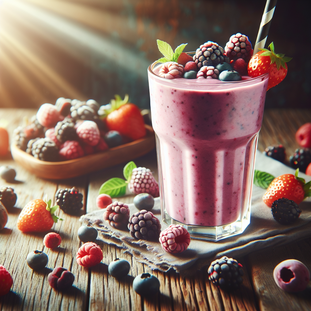 Radiant Rainbow Berry Blast Smoothie