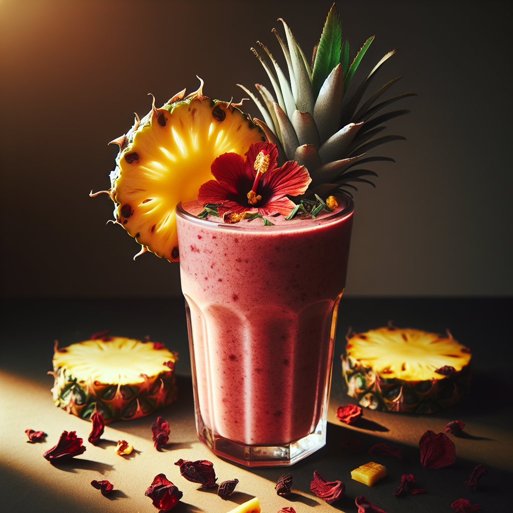 Afro-Vibrant Hibiscus and Baobab Bliss Smoothie