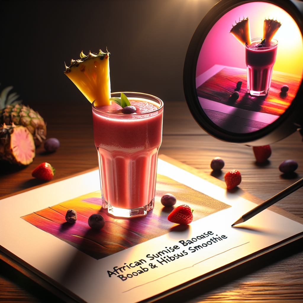 African Sunrise Baobab & Hibiscus Smoothie