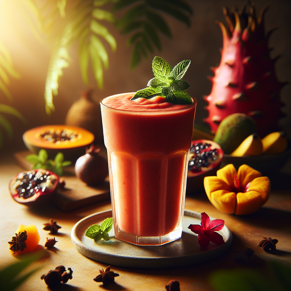 African Dawn Smoothie: A Baobab and Hibiscus Adventure