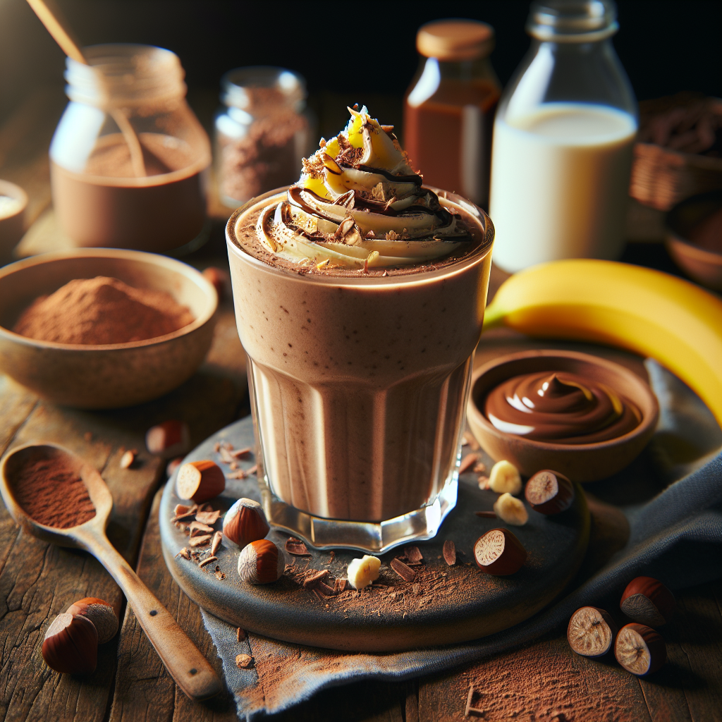 Decadent Hazelnut Caramel Chocolate Smoothie