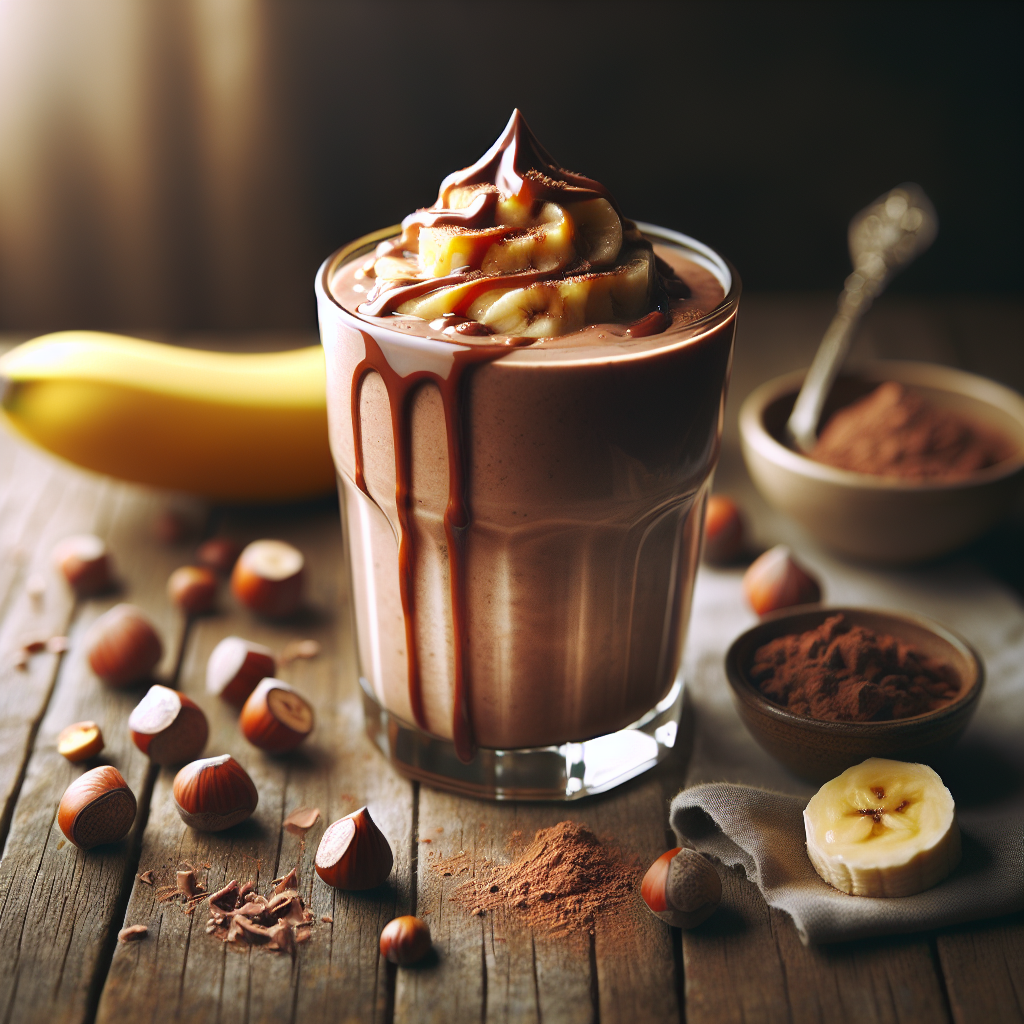 Decadent Chocolate-Caramel Hazelnut Smoothie