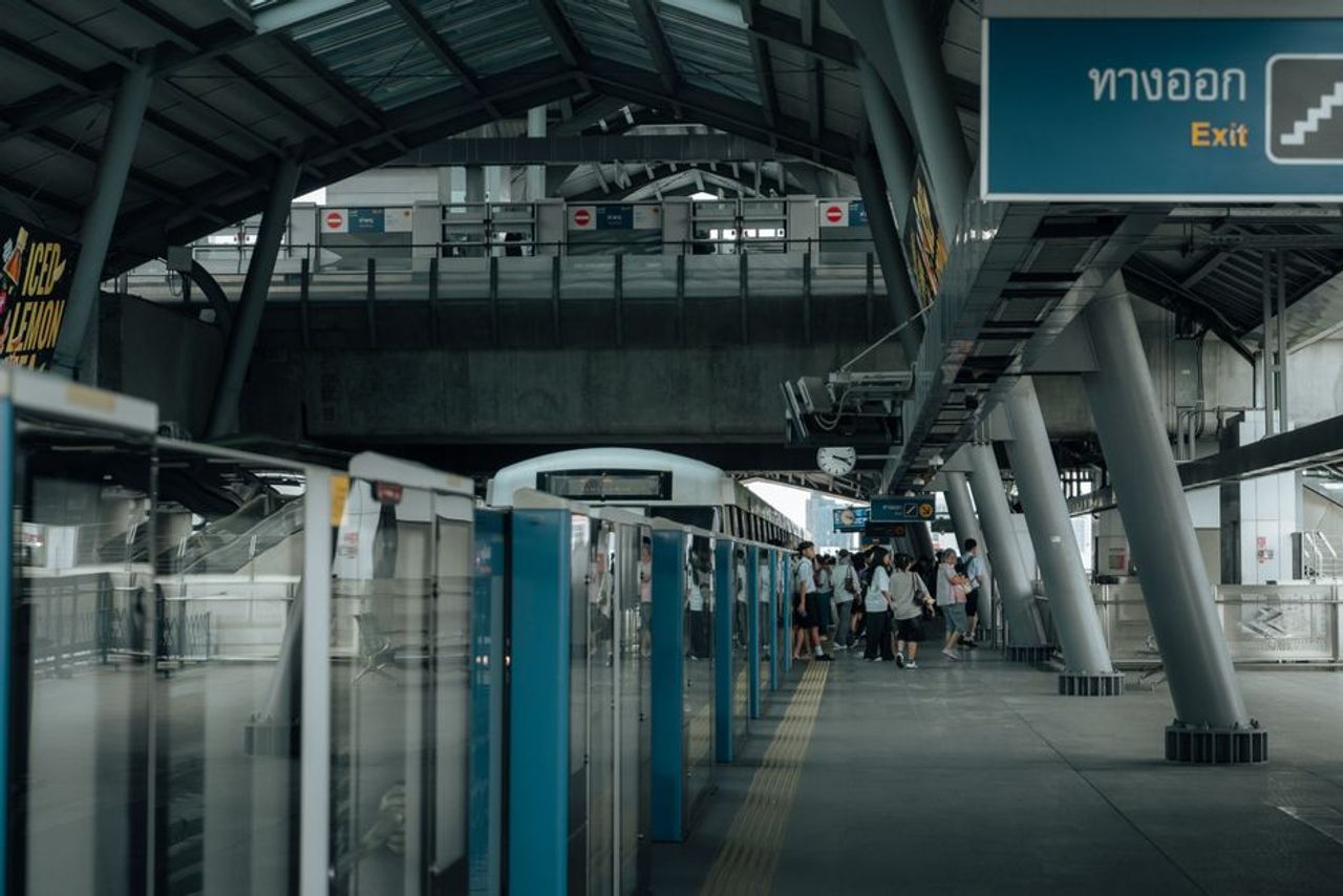Bangkok rail station platform near Chatuchak