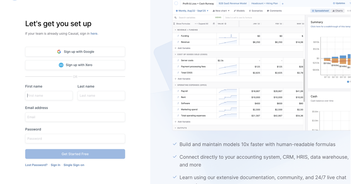 Causal UI Design Examples - Analytics UX Patterns | SaaSUI