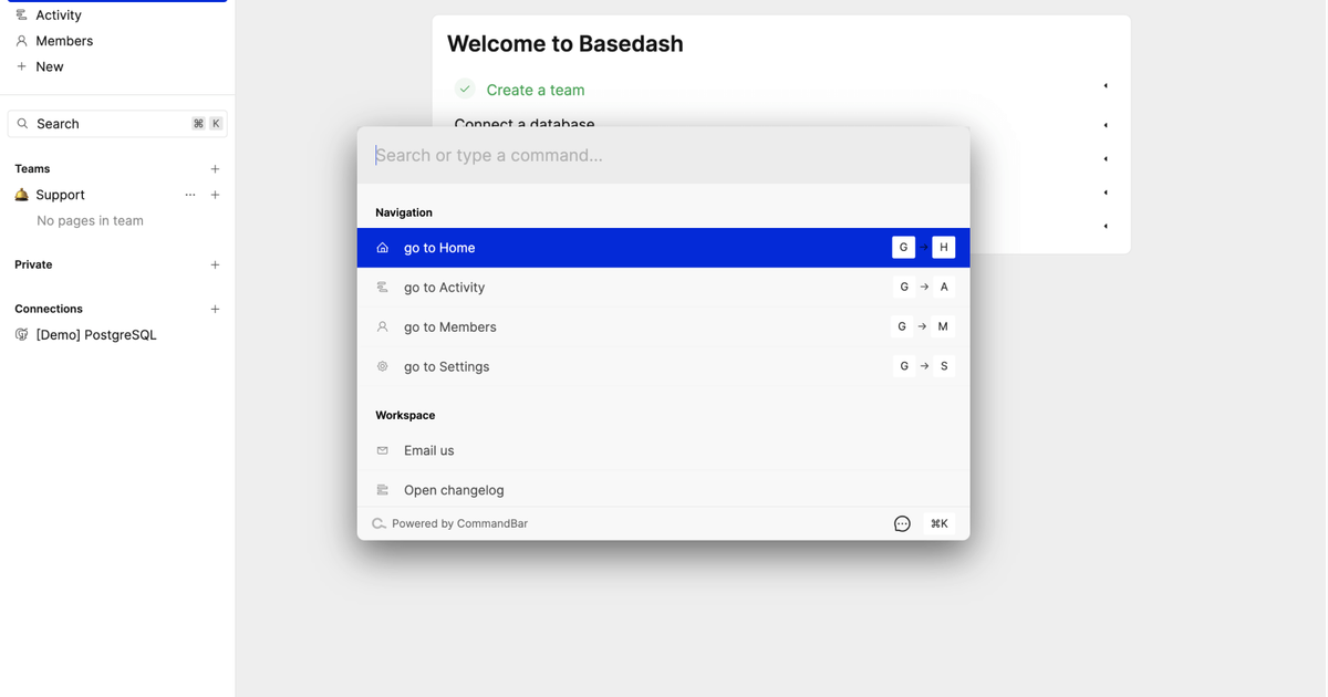 Basedash Navigation UI: Real Screenshots | SaaSUI
