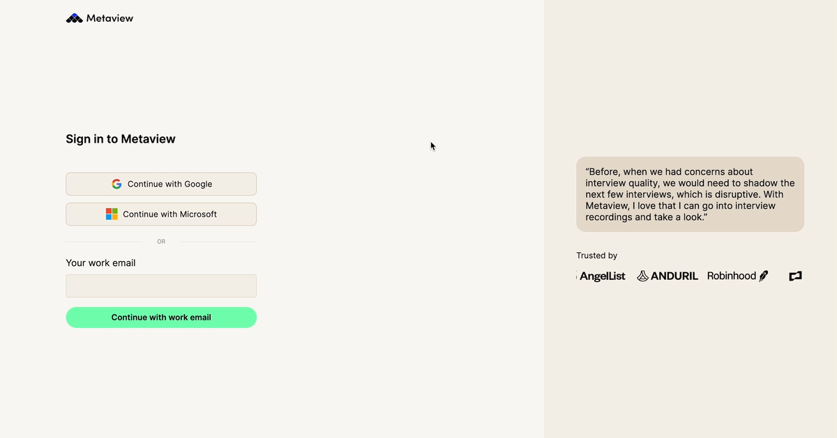 Metaview UI UX Examples & Screenshots | SaaSUI