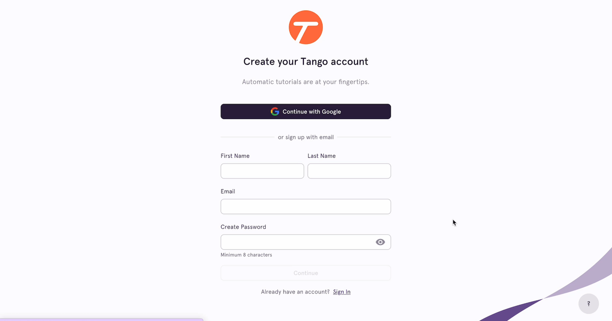 Tango UI UX Examples & Screenshots | SaaSUI