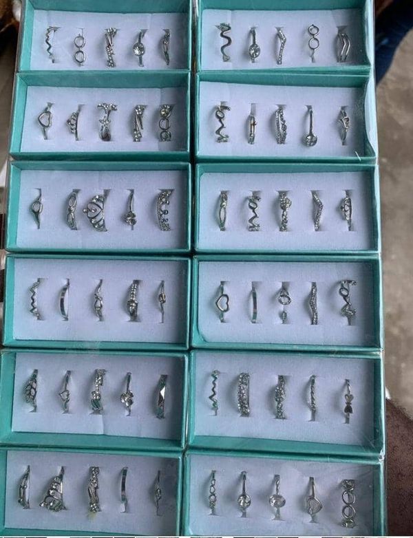 Silver and Gold Rings. 