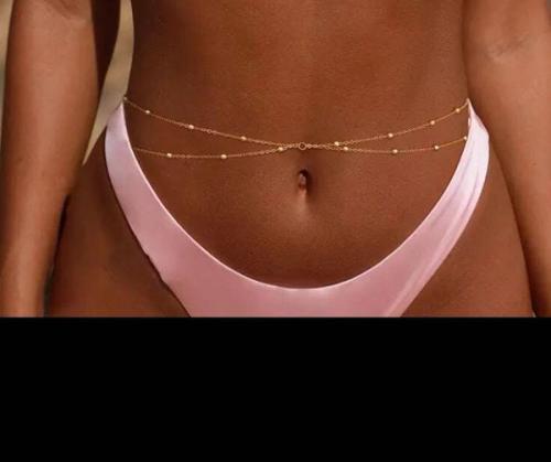 One Stacked Layer Piece Bead Chain 