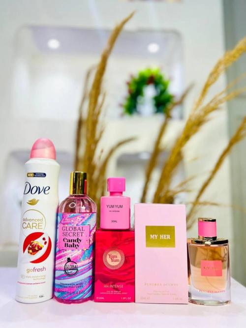 Perfume, Mists, and Dove Spray Combo.