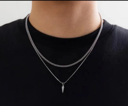 Stacked Cone Pendant Chain.