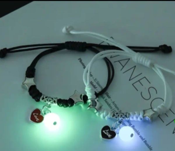 Glow In The Dark Love Charm Bracelet.