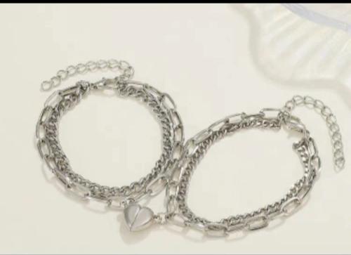 Chain Magnetic Pair Bracelets.