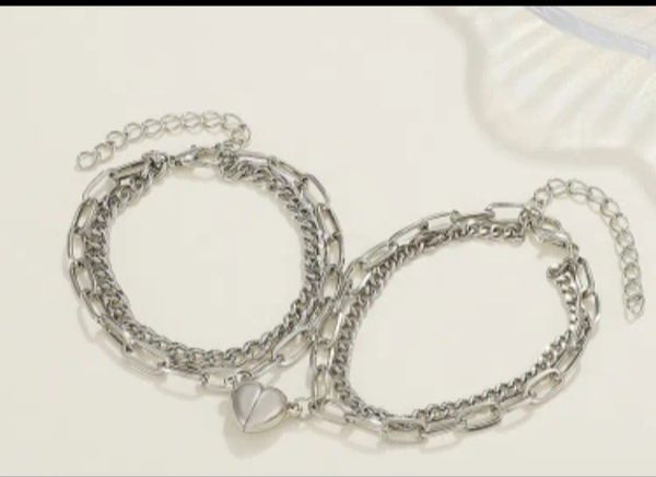 Chain Magnetic Pair Bracelets.
