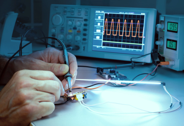 Technical test electronic equipment in production facility