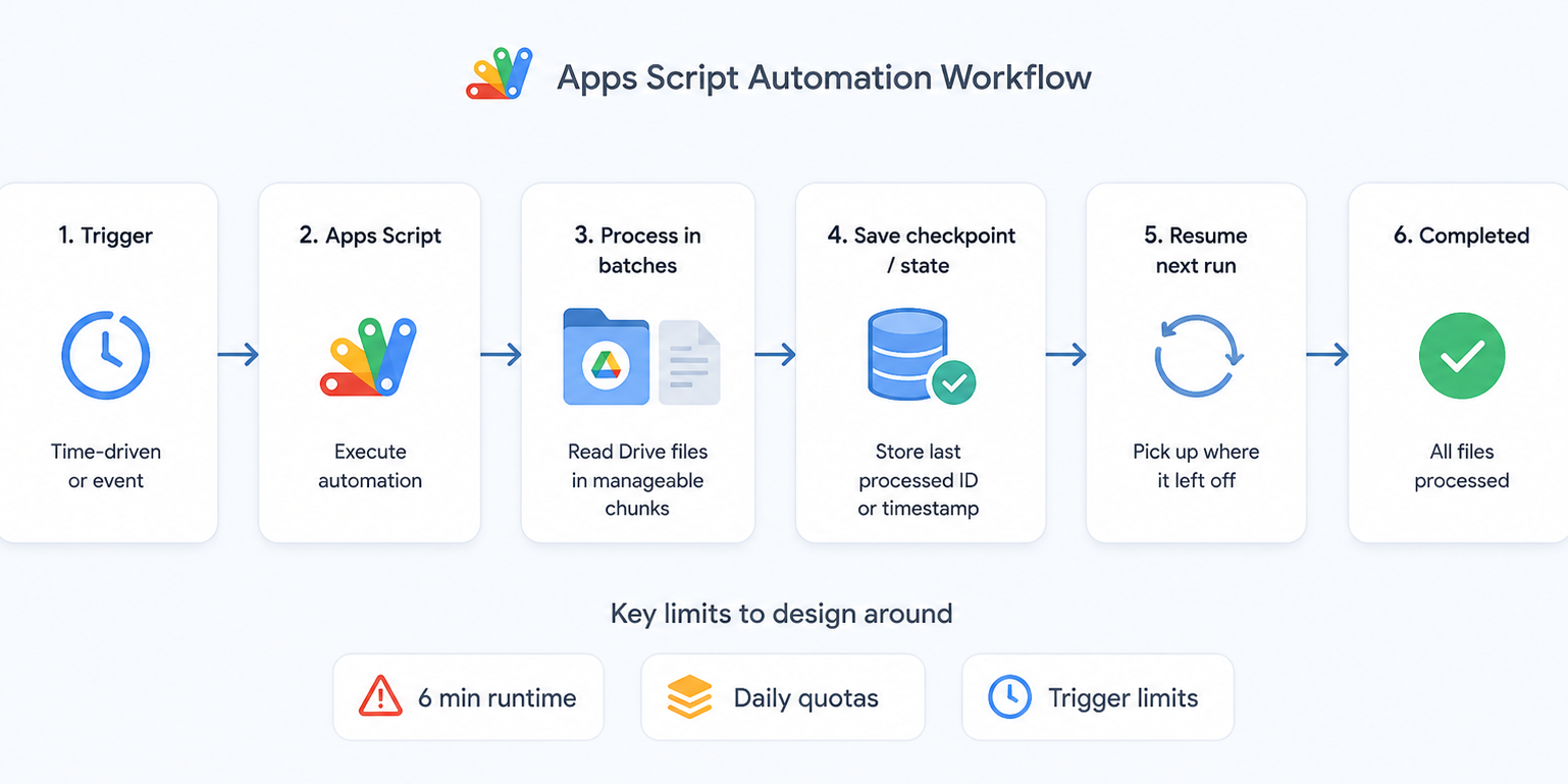 Google Apps Script Quotas & Workarounds (2026): Breaking Limits on Drive Automation