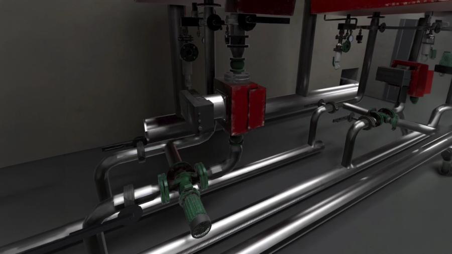 VR steam boiler simulator