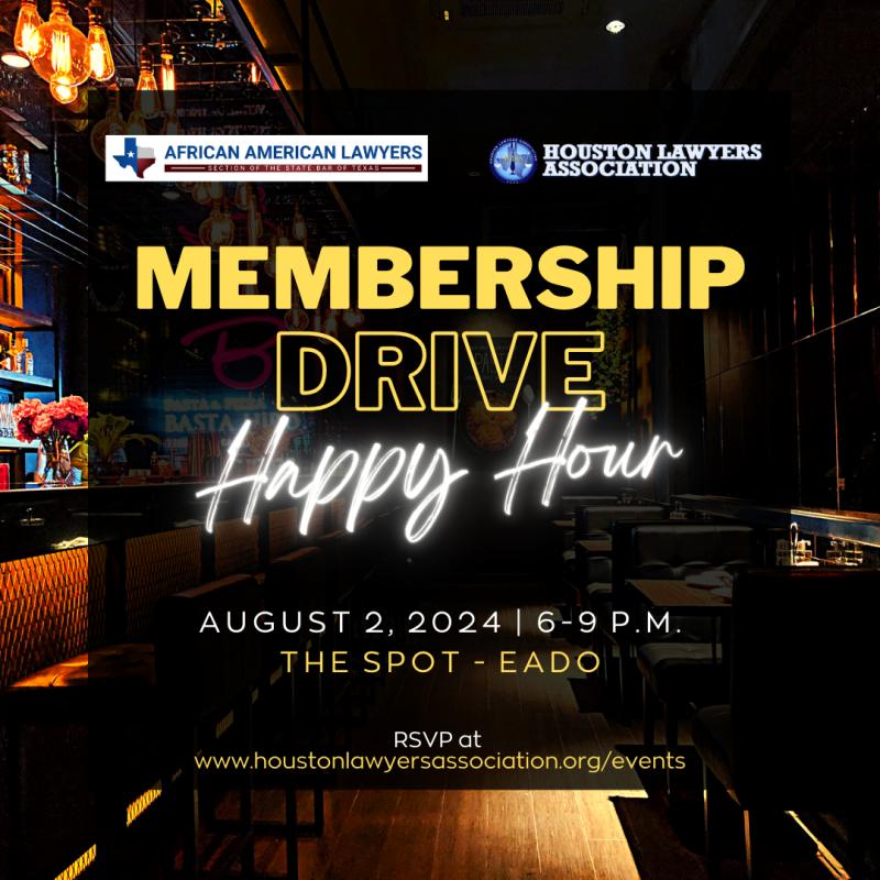 Membership Drive Happy Hour event flyer