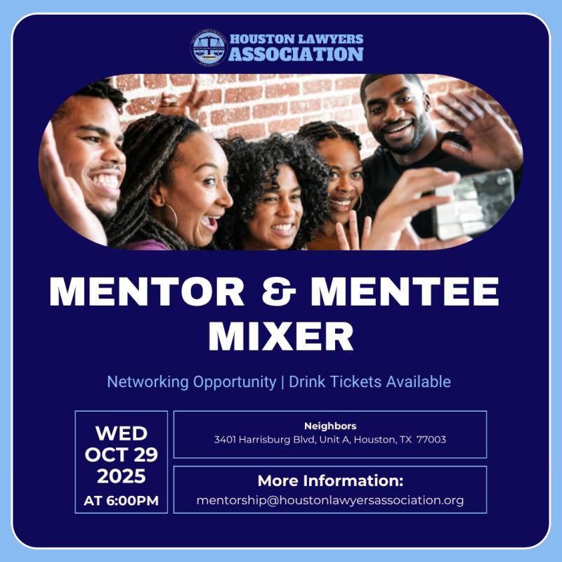 Mentor/Mentee Mixer event flyer