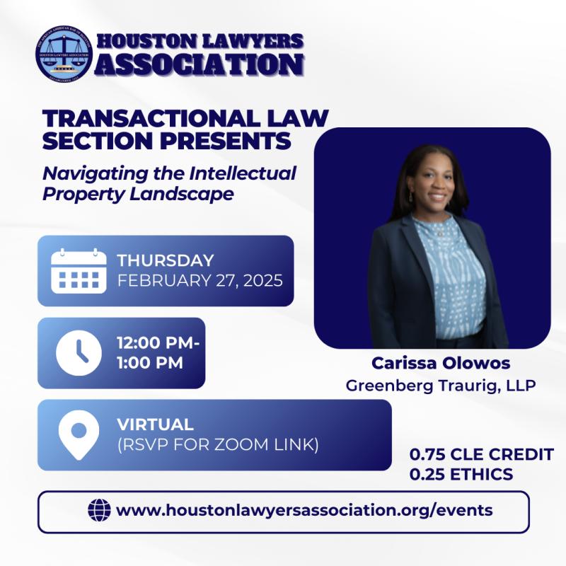 Transactional Section Presents: Navigating the IP Landscape event flyer