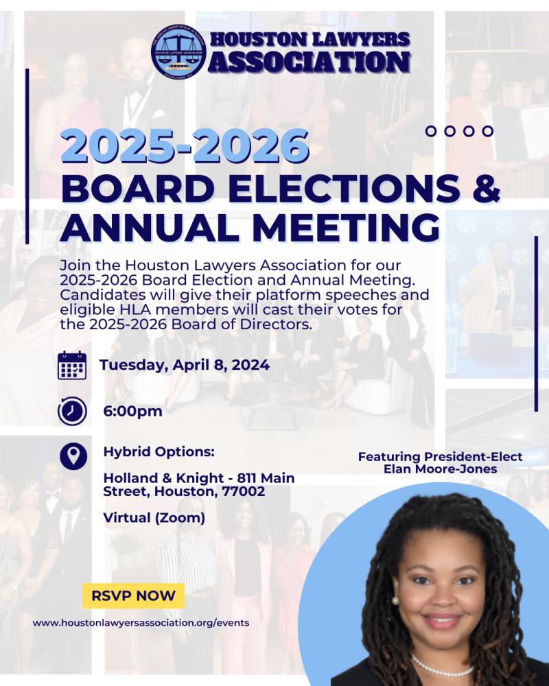 2025-2026 Board Elections & Annual Meeting event flyer
