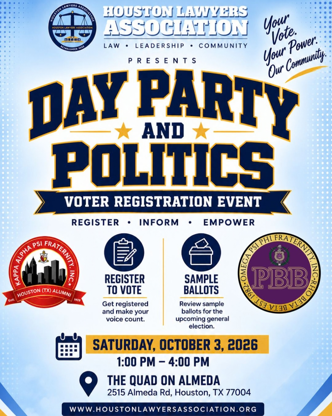 Day Party & Politics event flyer