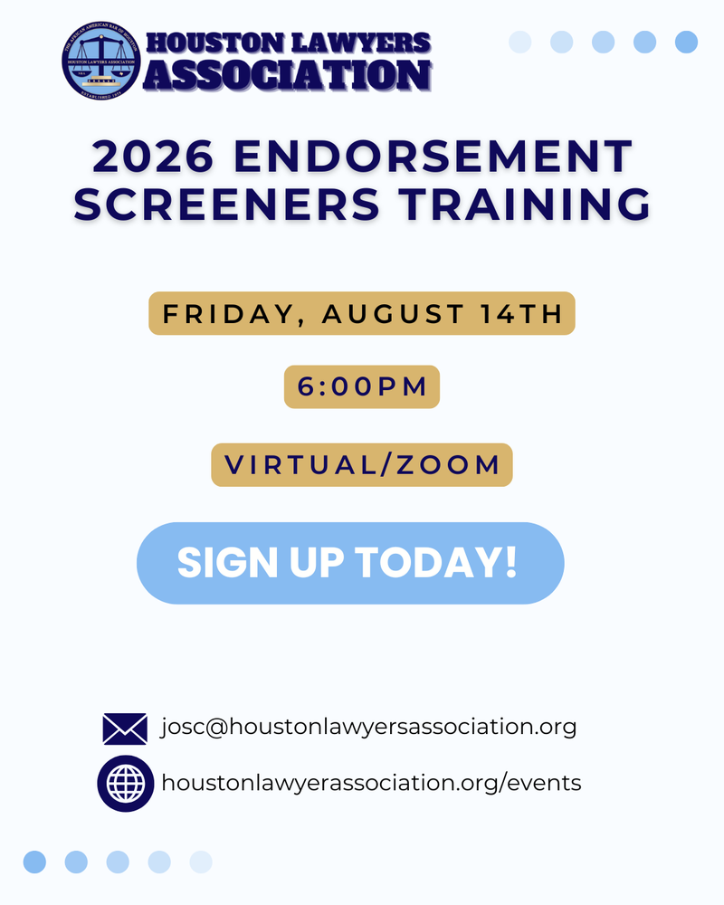 Endorsement Screener Training event flyer