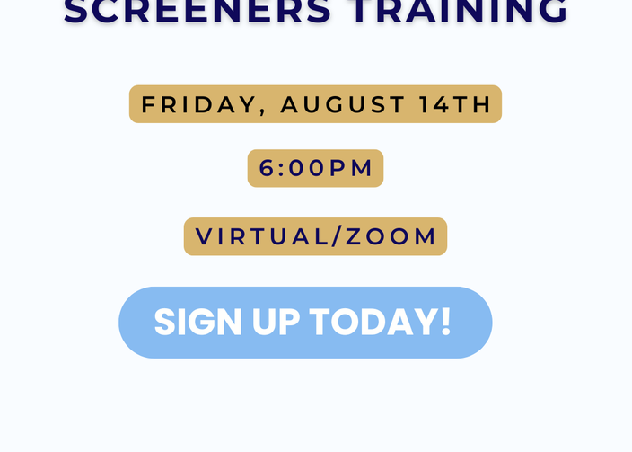 Endorsement Screener Training event flyer