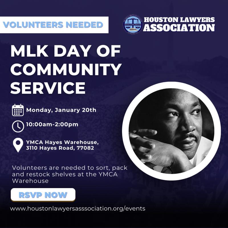 MLK Day of Community Service event flyer