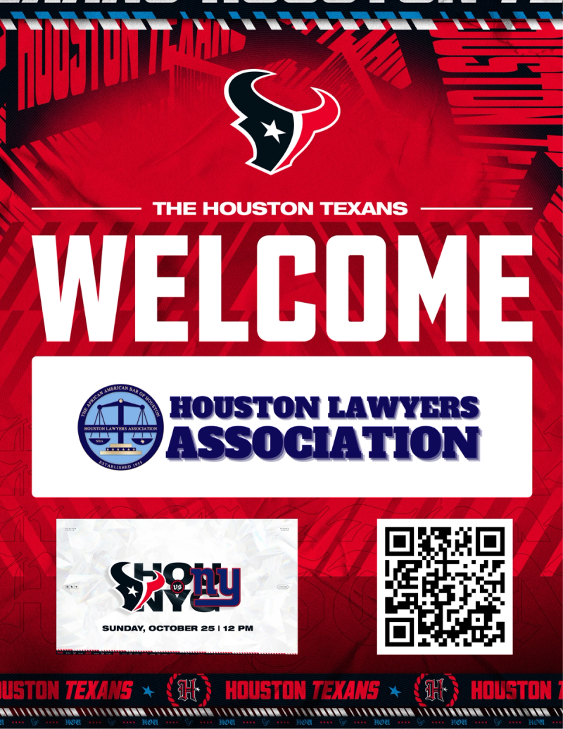 HLA Day at the Texans Game event flyer